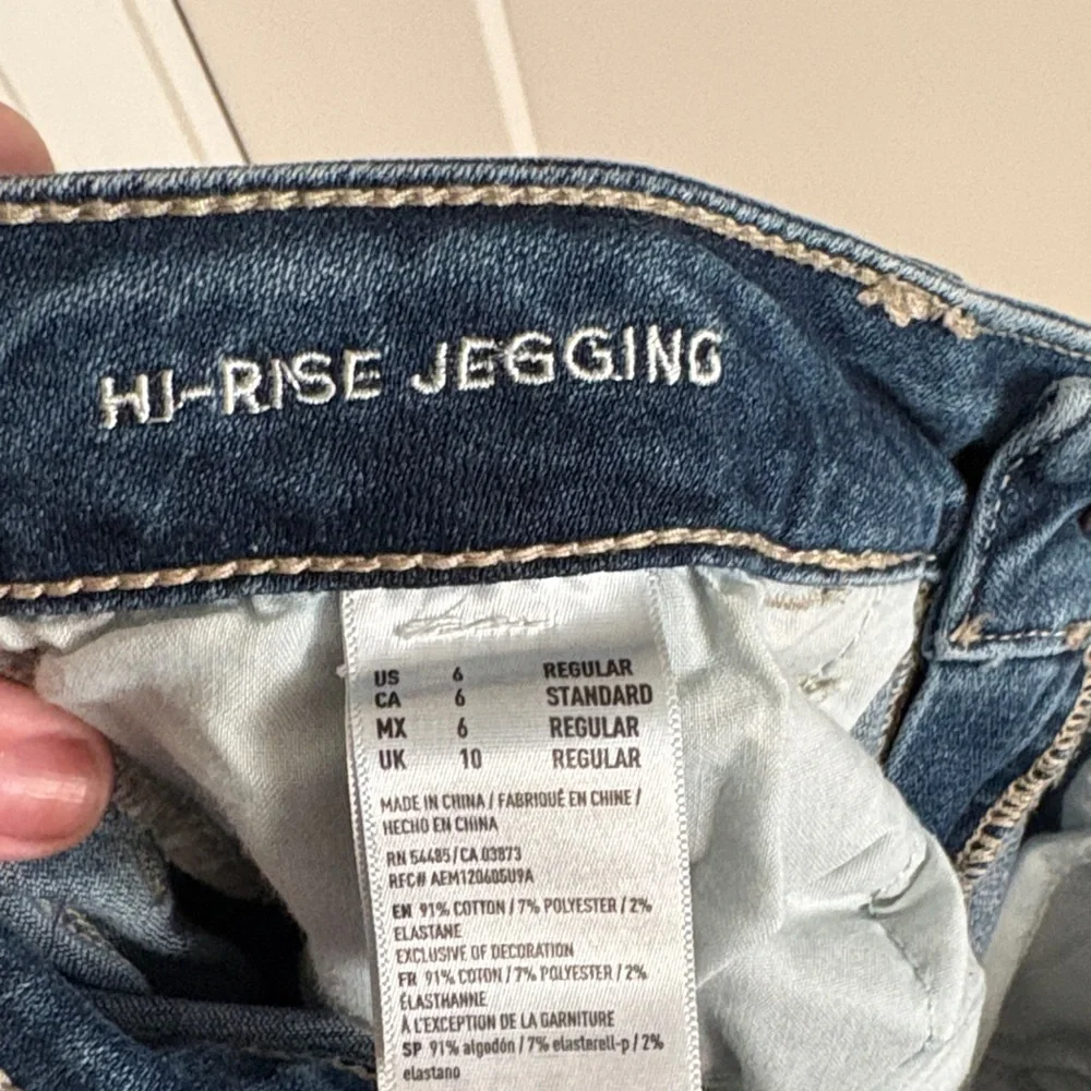 American Eagle Outfitters Blue Ripped Skinny Jeans lot of 2 - Picture 8 of 9